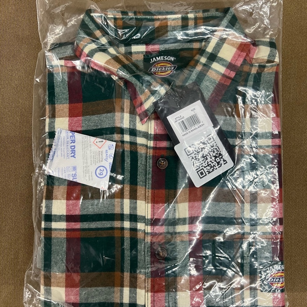 New with tags. Dickies x Jameson button down shirt size large.